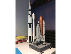 spacex falcon 9 1144 ölçek araç Şahin ağır model roket mekik uzay gemisi spaceshuttle mekiği 3d print model - Mito3D