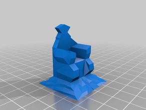 stone chair art 3d print model - Mito3D