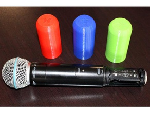 mic battery cover shure beta 58a - pgx2 music micro microphone 3d print model - Mito3D