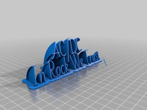 acdc plate office customized 3d print model - Mito3D