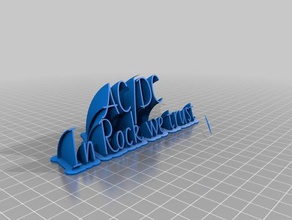 acdc piastra office personalizzato 3d print model - Mito3D