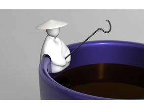 fisherman tea bag kitchen dining 3d print model - Mito3D