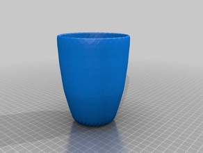flower pot shape cup sculptures 3d print model - Mito3D
