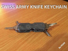 porte clef suisse de l'organisation couteau le titulaire clé un trousseau clés détenteur la porte-clefs l'armée 3d print model - Mito3D