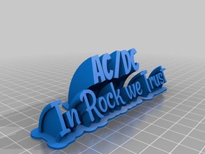 meine acdc-Platte office angepasst 3d print model - Mito3D