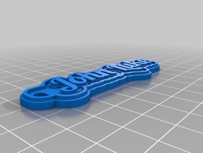 john luke Anahtarlık özelleştirilmiş 3d print model - Mito3D