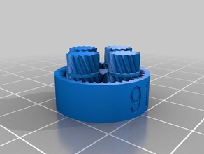 my customized differential planetary gearset 20mm parts 3d print model - Mito3D