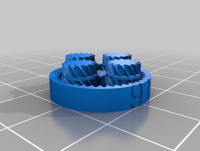 my customized differential planetary gearset 20mm 4mm parts 3d print model - Mito3D