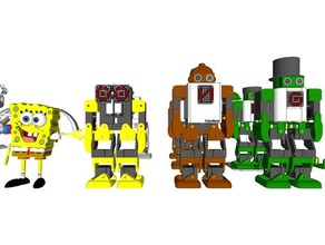 insansı robot-30 robonoid-30 tasarım konsepti Robotik iki ayaklı esp8266 mg90s servo pca9685 3d print model - Mito3D