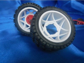 fischertechnik rc rim mecánica los juguetes 110 las llantas rueda 3d print model - Mito3D