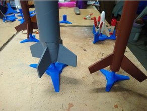 model rocket display stand hobby 3d print model - Mito3D