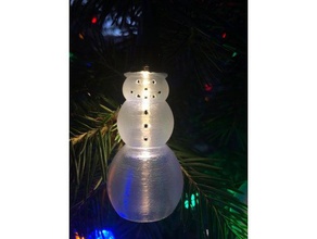 iluminado muñeco de nieve adorno decoración navidad la el árbol nsfw 3d print model - Mito3D