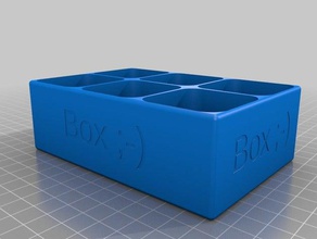 exemplo de caixa texto impresso recipientes personalizado 3d print model - Mito3D