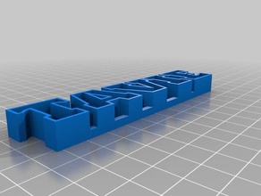 tavie texto esculturas personalizado 3d print model - Mito3D
