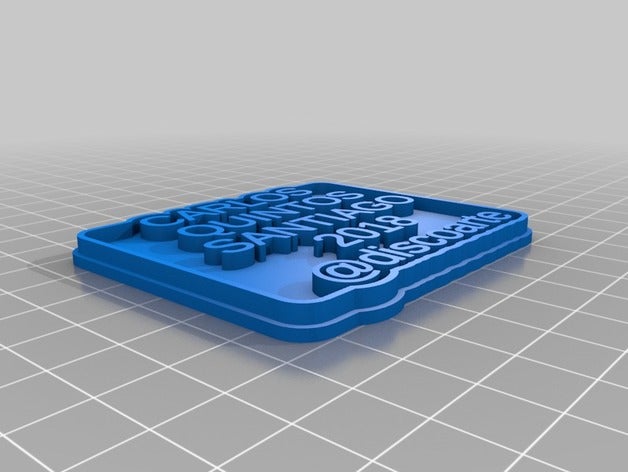il mio personalizzato multiline tag portachiavi verde grigio le monete badge 3D print model - Mito3D