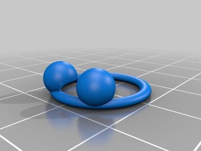 meine kundenspezifische Katze-ring 2 Ringe 3d print model - Mito3D