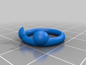 my customized cat ring 3 rings 3d print model - Mito3D