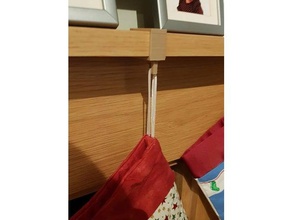 christmas stocking hook decor mantelpiece shelf holder 3d print model - Mito3D