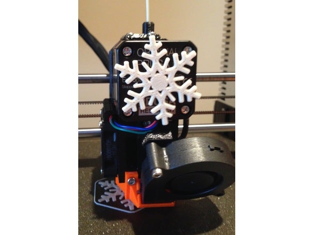 snowflake extruder visualizers 3d printer parts christmas holiday prusa seasonal snow spinner visualizer winter coming xmas 3D print model - Mito3D
