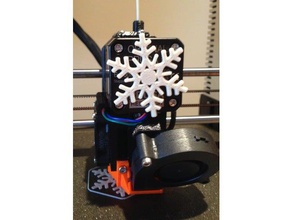 snowflake extruder visualizers 3d printer parts christmas holiday prusa seasonal snow spinner visualizer winter coming xmas 3d print model - Mito3D