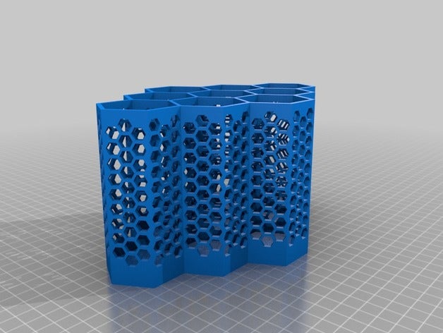 honeycomb desktop organizer organization desk 3D print model - Mito3D
