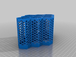 honeycomb-desktop-organizer - Organisation Schreibtisch-organizer honeycomb Veranstalter 3d print model - Mito3D