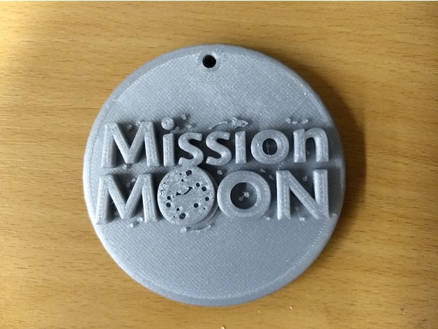 missão lua medalhão moedas emblemas first lego league jr 3D print model - Mito3D