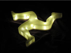 3 Mann Beine triskellion Licht Dekor Weihnachten Weihnachts-Dekoration led led-Licht led-string manx tynwald 3d print model - Mito3D