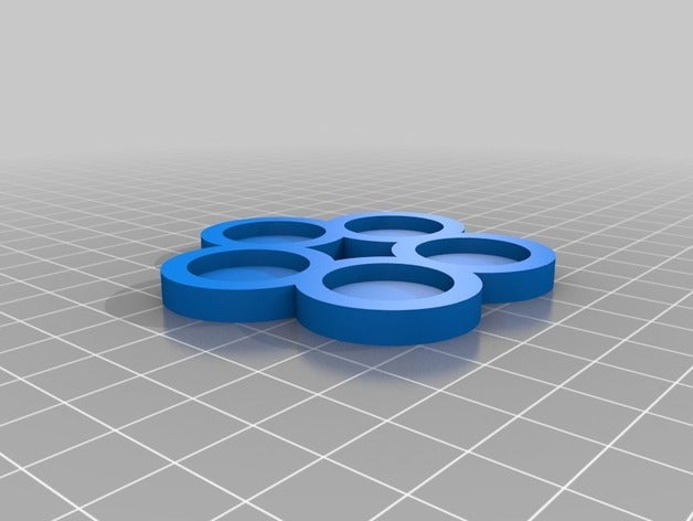 5 gelappten penny-Halter Kunst 3D print model - Mito3D