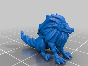 alphyn mostro le creature animale bestia personaggio dei cartoni animati il design drago fantasia leone mitica mitico di stampa lupo 3d print model - Mito3D
