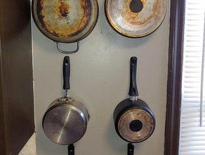 kitchen pots pans wall hook dining 3d print model - Mito3D