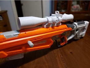 táctica nerf rifle alcance de punto rojo combinado props 3d print model - Mito3D