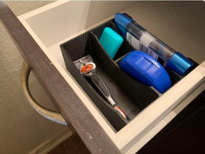des articles de toilette compartiment tiroir la salle bains déodorant titulaire diviseurs rasoir 3d print model - Mito3D