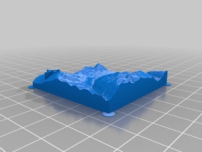 whistler topography models map skiing topographical 3d print model - Mito3D