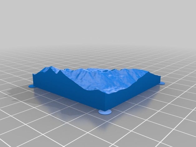 kicking horse topografía modelos mapa el esquí topográfico 3D print model - Mito3D
