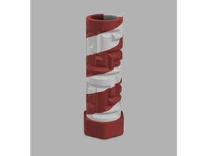 labirinto de cana doce giftbox recipientes quebra-cabeça vermelho duas cores branco 3d print model - Mito3D