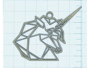 geometrik unicorn licorne geom&eacutetrique takı geometrique 3d print model - Mito3D