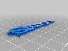 minha simples personalizado nomeado chaveiro simon chaveiros 3d print model - Mito3D