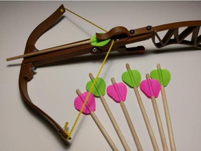 mini crossbow bolt fletching mold mechanical toys 3d print model - Mito3D