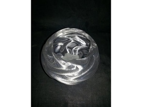 crushing twisted bowl math art vase 3d print model - Mito3D