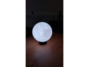 moon control sculptures esp8266 lamp led light neopixel night nodemcu 3d print model - Mito3D