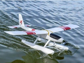 rc seaplane test part vehicles aircraft airplane drone floatplane fpv airplanes waterplane 3d print model - Mito3D