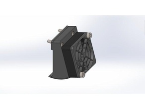raise3d n2 pro2 estilo fã de atualização a impressora partes duto do ventilador plus 3d print model - Mito3D