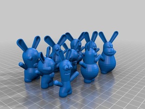 my customized configurable pack rabbits animals 3d print model - Mito3D