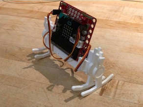 la marche du robot v1 microbit servos mécanique jouets 3d print model - Mito3D