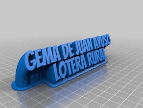 cartel gema customized 3d print model - Mito3D