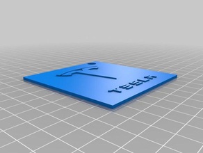 tesla logotipo sinais logotipos 3d print model - Mito3D
