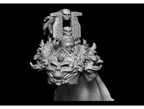 el caos frenético busto las esculturas de guerrero en miniatura warhammer 40k 3d print model - Mito3D