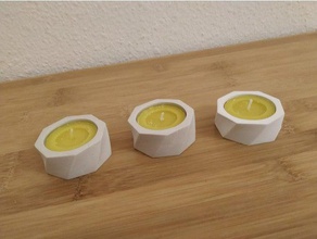 hoteles de fácil método fundición a la pequeña titular vela del molde decoración 3d print model - Mito3D