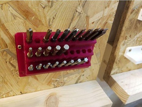 45&deg bit holder wall mount tool holders boxes nsfw 3d print model - Mito3D